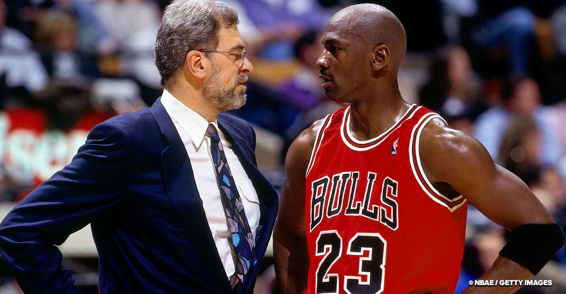 Bulls Kerry Krause Michael jordan et Phil Jackson - Chicago Bulls The LAST DANCE